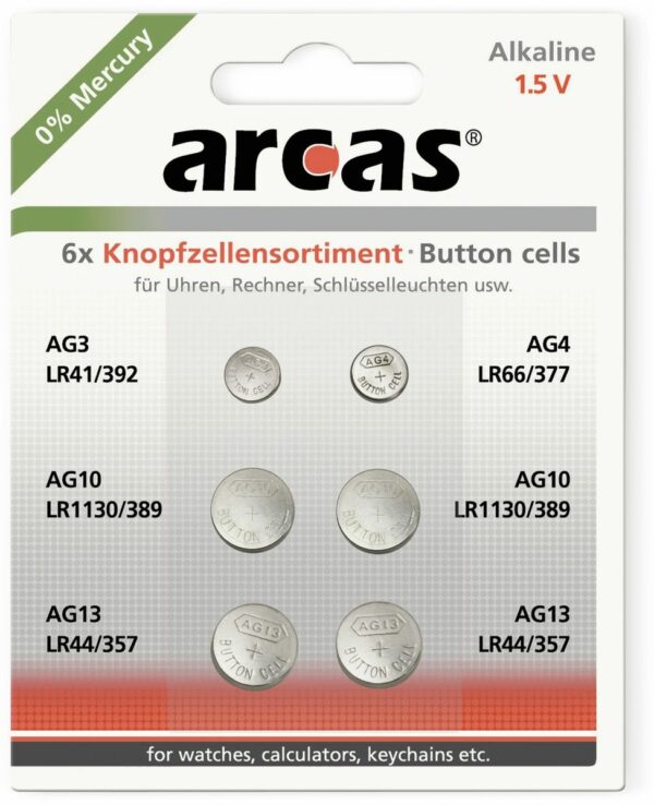 ARCAS Knopfzellen-Set