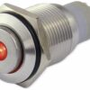 Metalltaster 16 mm mit LED Punktbel. rot