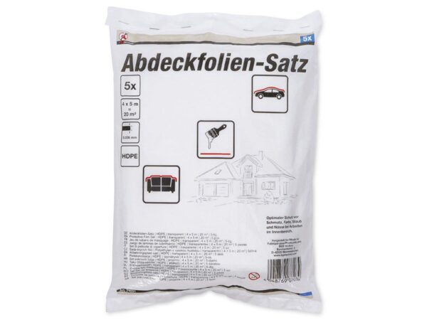 BGS DIY Abdeckfolien-Set 5-teilig