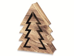 Deco-Holz Baum mit 10 LEDs