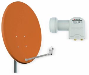 Red Opticum Set SAT-Antenne X80 ziegelrot