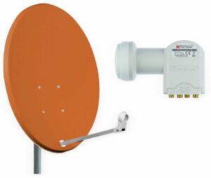 Red Opticum Set SAT-Antenne X80 ziegelrot