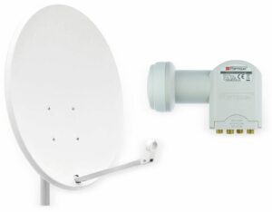 Red Opticum Set SAT-Antenne QA60 lichtgrau