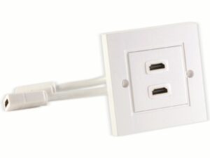 Smart-Multimedia HDMI-Wanddose 2 Port mit Kabel