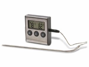 Xavax Digitales Bratenthermometer mit Timer und Kabelsensor