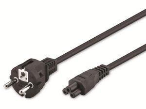 goobay Netzkabel mit Kleeblattstecker NK 114 S-100