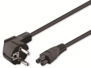 goobay Netzkabel mit Kleeblattstecker NK 114 S-180