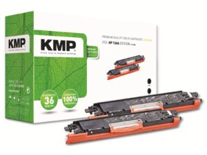 KMP Toner Doppelpack kompatibel zu HP 126A (CE310A)