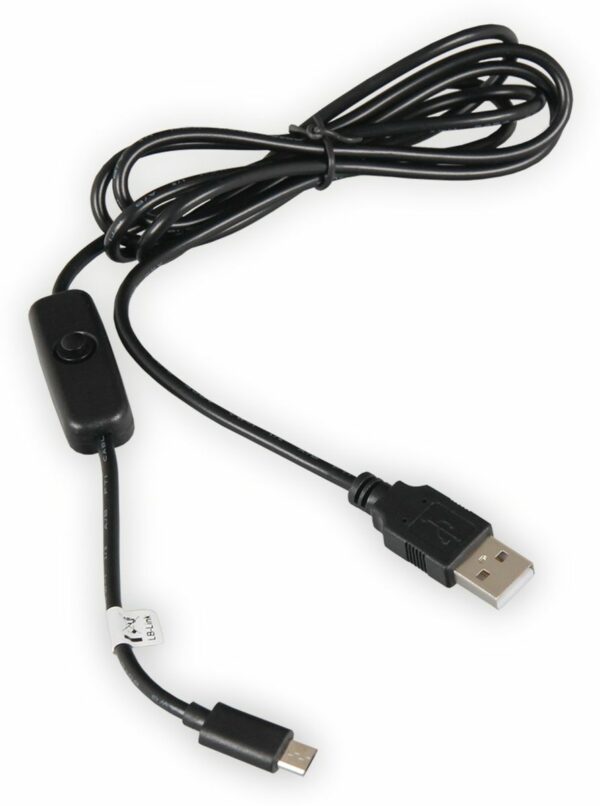 USB 2.0 A-Stecker auf Micro B Stecker mit Schalter