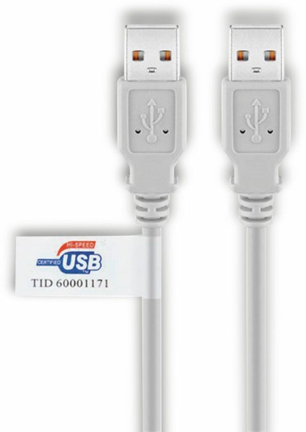 goobay USB 2.0 Typ A/A Hi-Speed Anschlusskabel