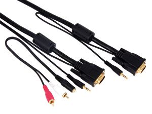 goobay VGA-Kabel mit Audioleitung