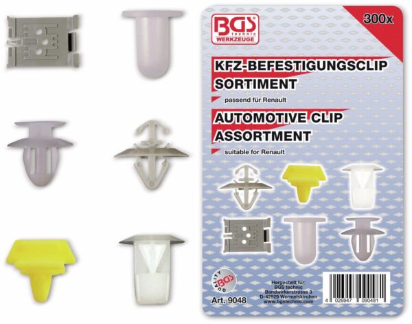 BGS KFZ-Befestigungsclip-Set